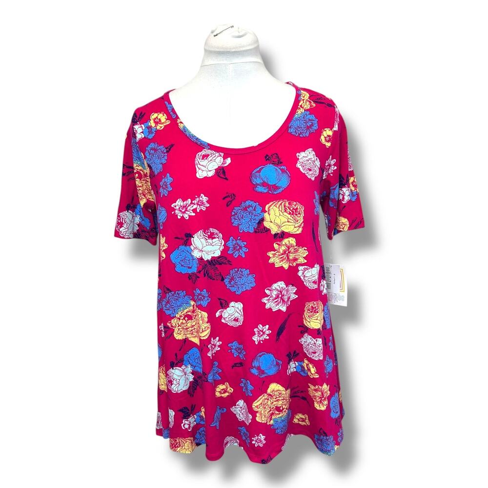 LulaRoe Women’s Perfect T, Pink Floral, size S